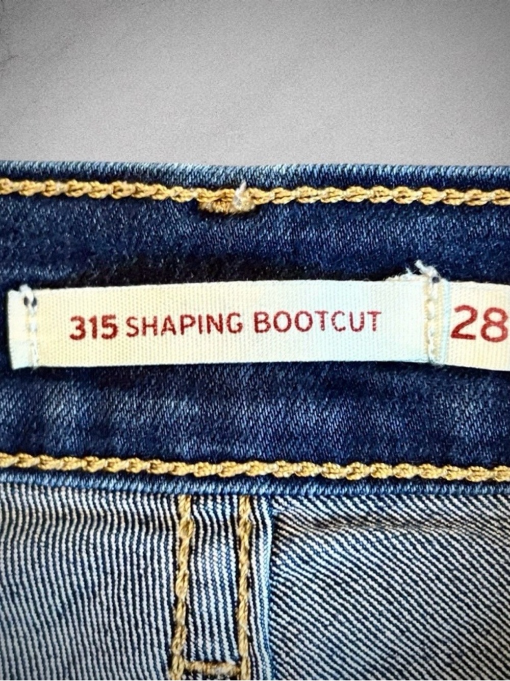 Levi’s 315 Shaping Bootcut Dark Wash Blue Jean Denim Size 28 Y2K 90s Western EUC - Picture 9 of 12